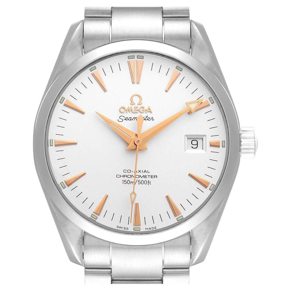 Reloj Omega Seamaster Aqua Terra de acero con esfera plateada para caballero 2503.34.00 Card en venta
