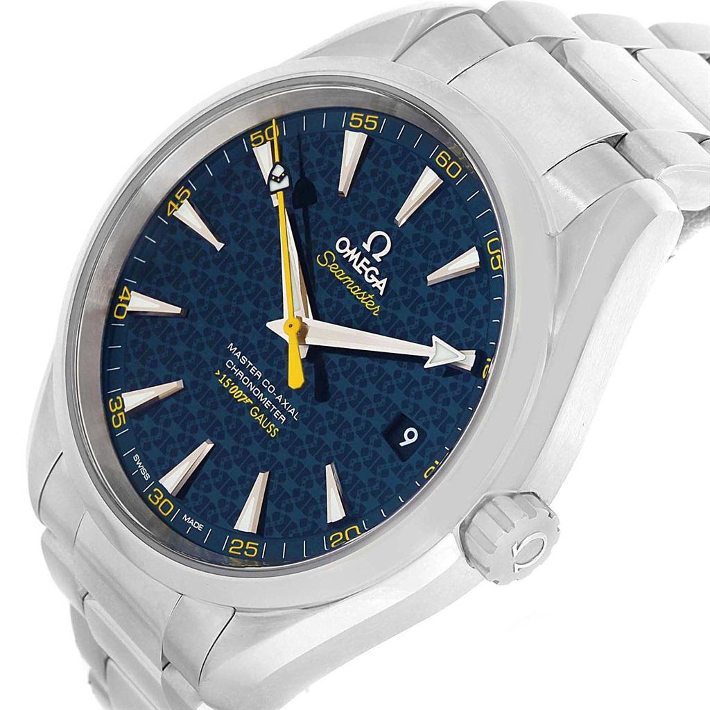 Omega Seamaster Aqua Terra Spectre Bond LE Watch 231.10.42.21.03.004 In Excellent Condition For Sale In Atlanta, GA