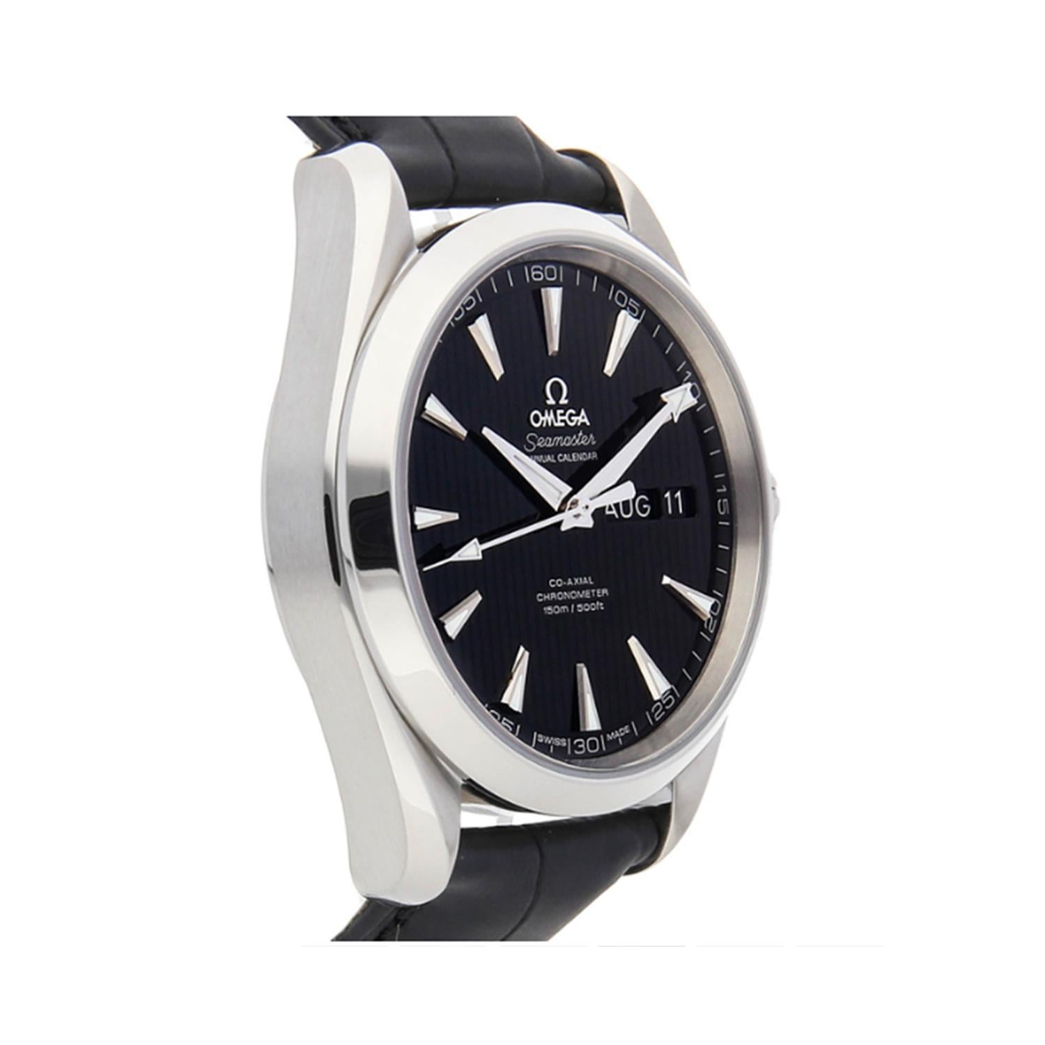 Omega Seamaster Aqua Terra Steel Black Dial Automatic Watch 231.13.43.22.01.002 In New Condition In New York, NY