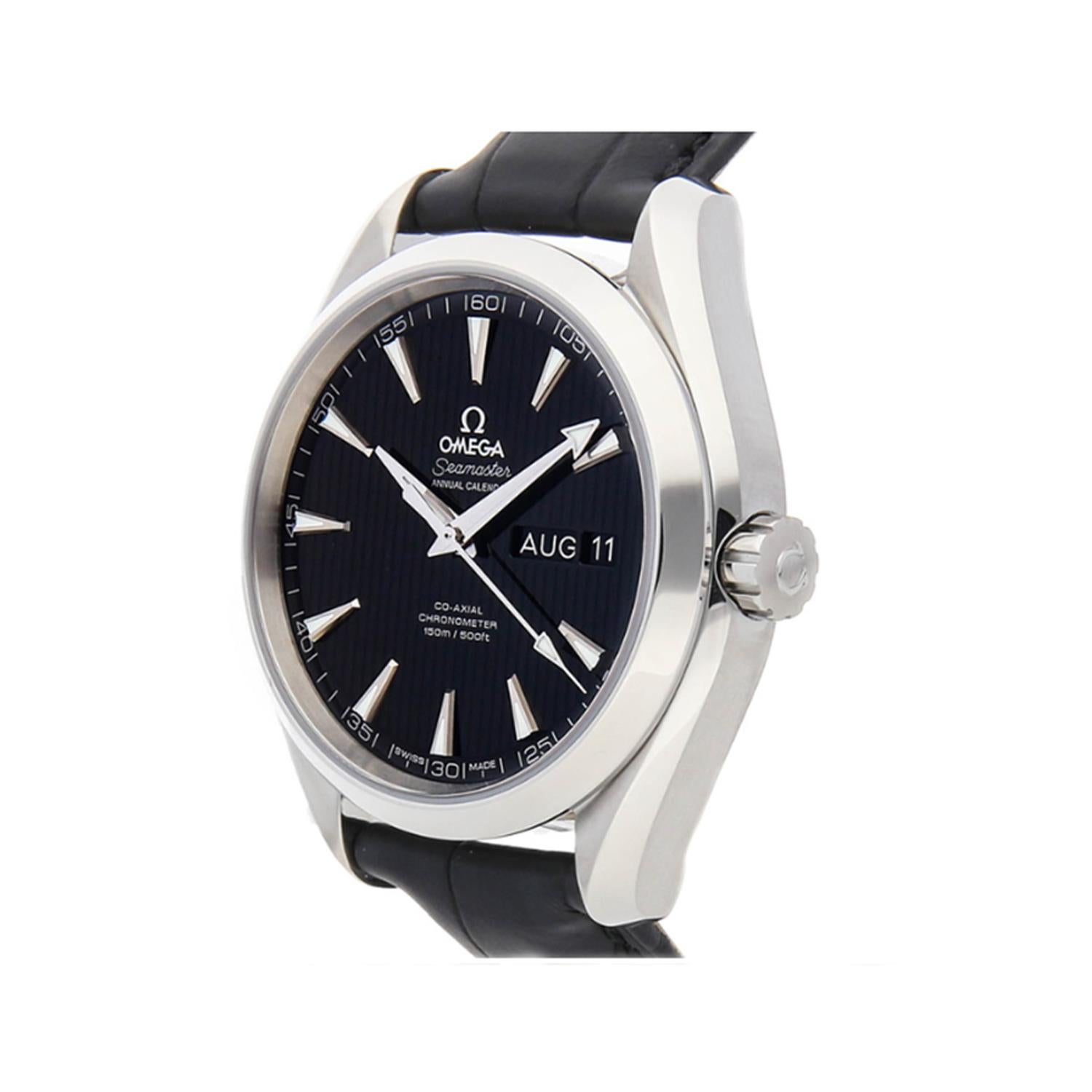 Men's Omega Seamaster Aqua Terra Steel Black Dial Automatic Watch 231.13.43.22.01.002