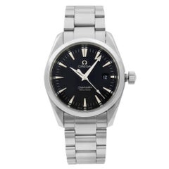 Used Omega Seamaster Aqua Terra Steel Black Dial Quartz Men's Watch 2518.50.00