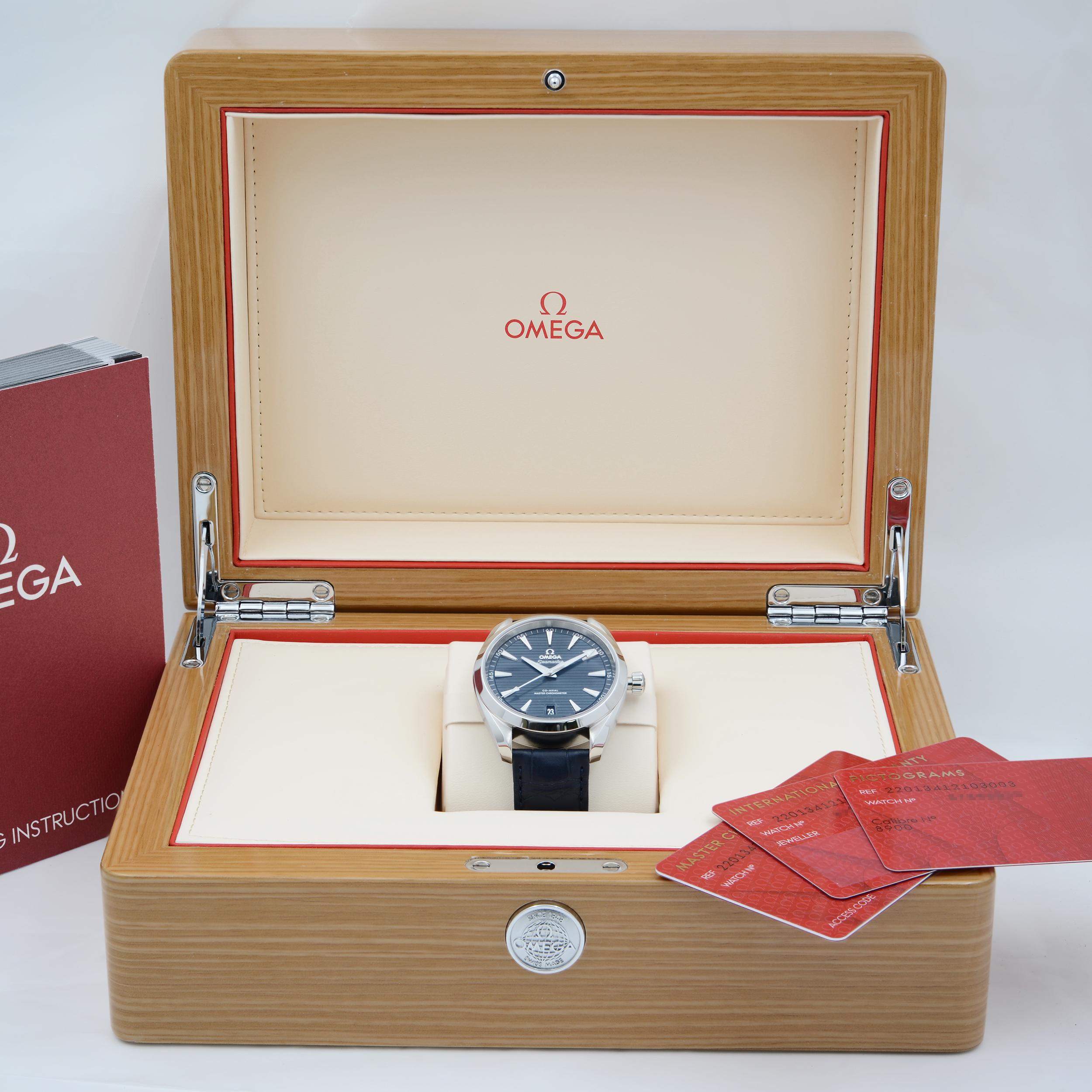 Men's Omega Seamaster Aqua Terra Steel Blue Dial Automatic Watch 220.13.41.21.03.003