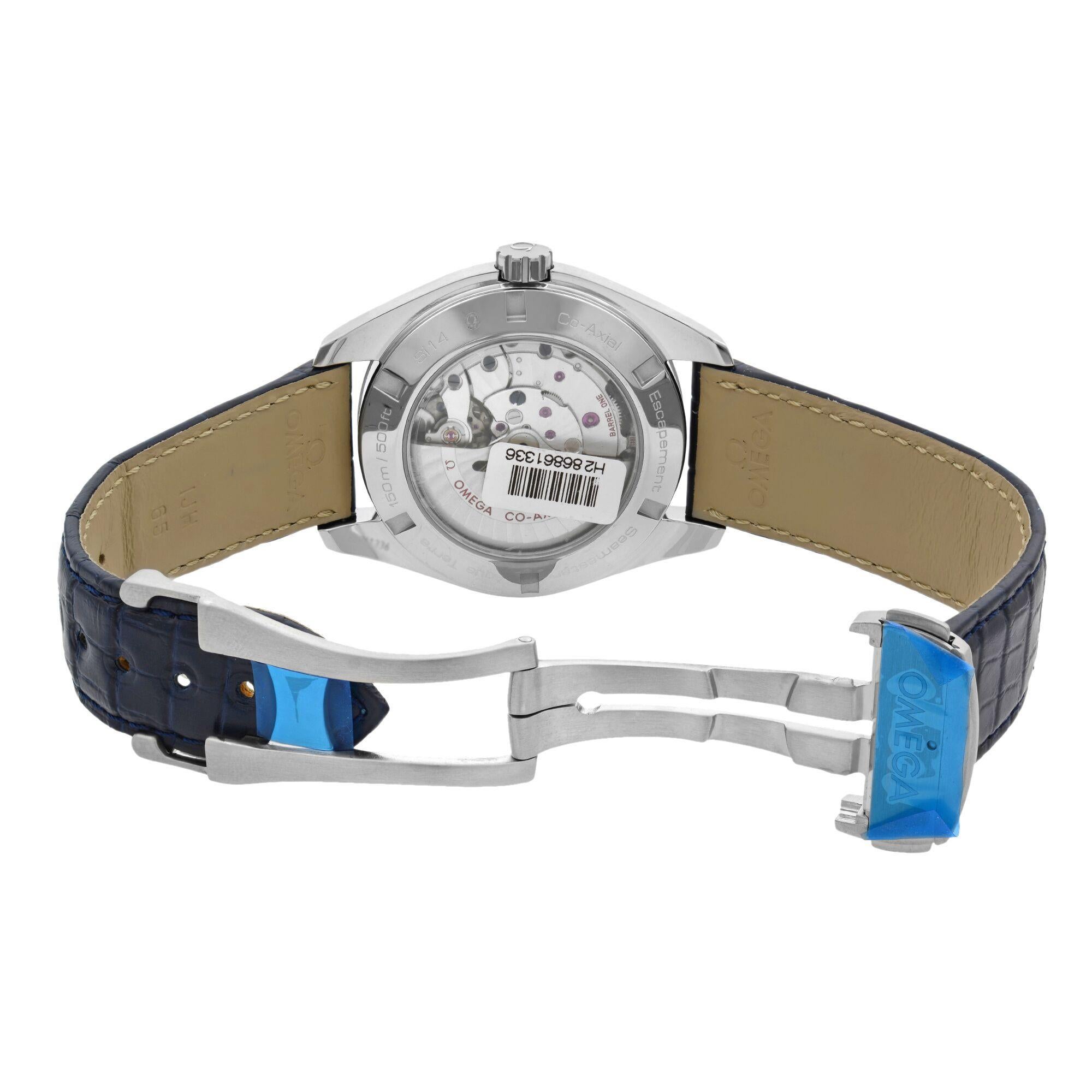 Modern Omega Seamaster Aqua Terra Steel Blue Dial GMT Men’s Watch 231.13.43.22.03.001