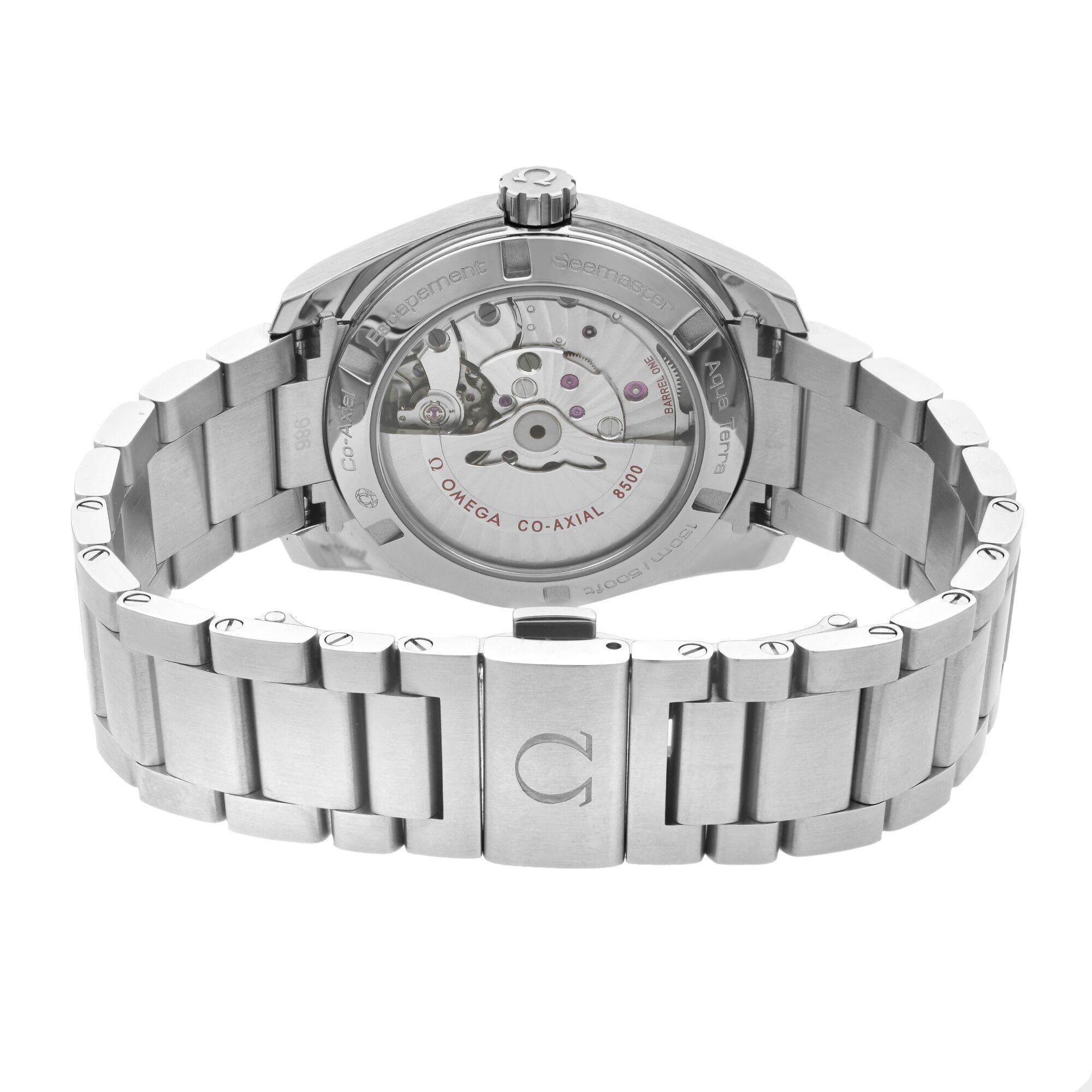 Omega Seamaster Aqua Terra Steel Diamond Black Dial Watch 231.15.39.21.51.001 2