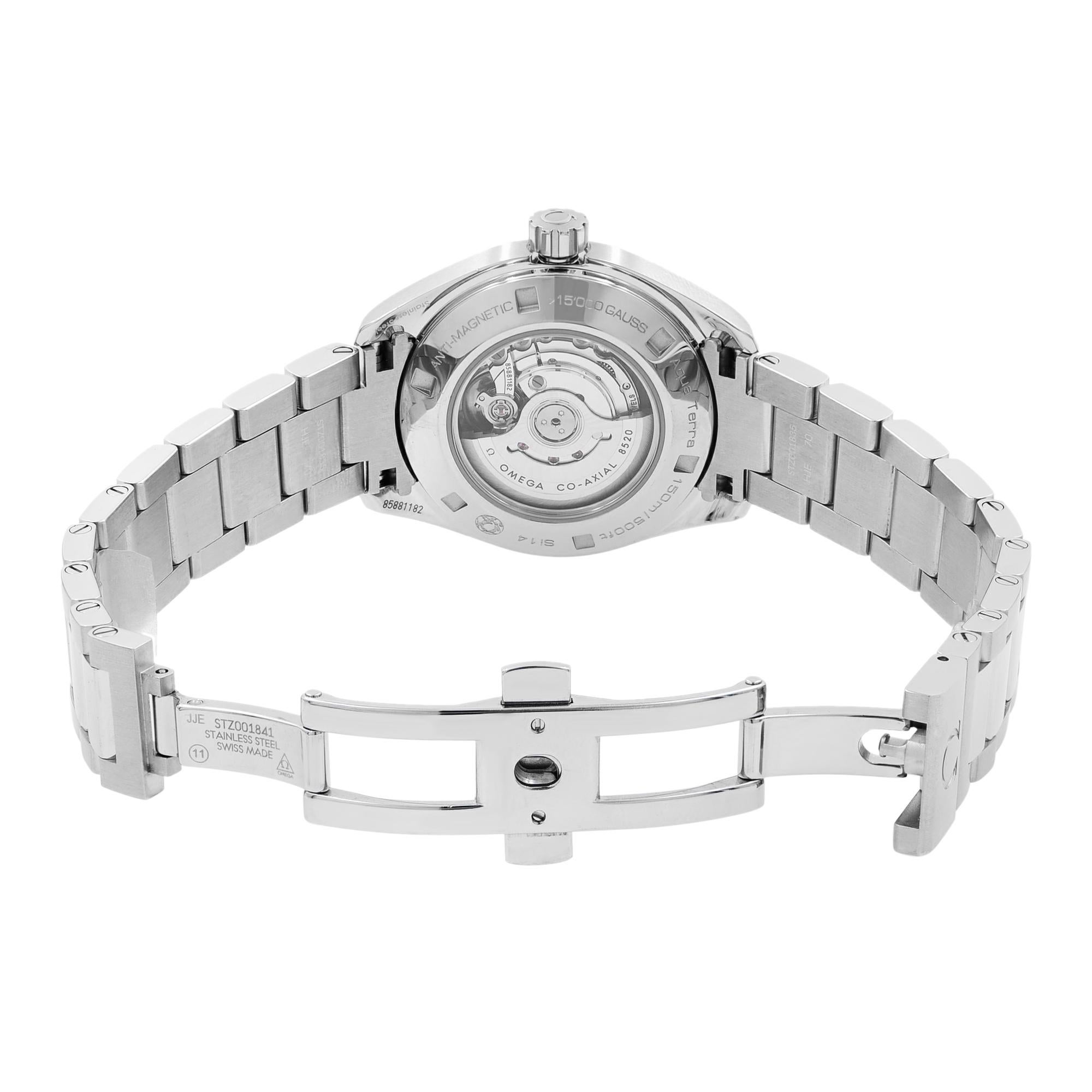 Omega Seamaster Aqua Terra Steel Diamond MOP Ladies Watch 231.15.34.20.55.002 2