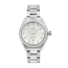 Omega Seamaster Aqua Terra Steel Diamond MOP Ladies Watch 231.15.34.20.55.002