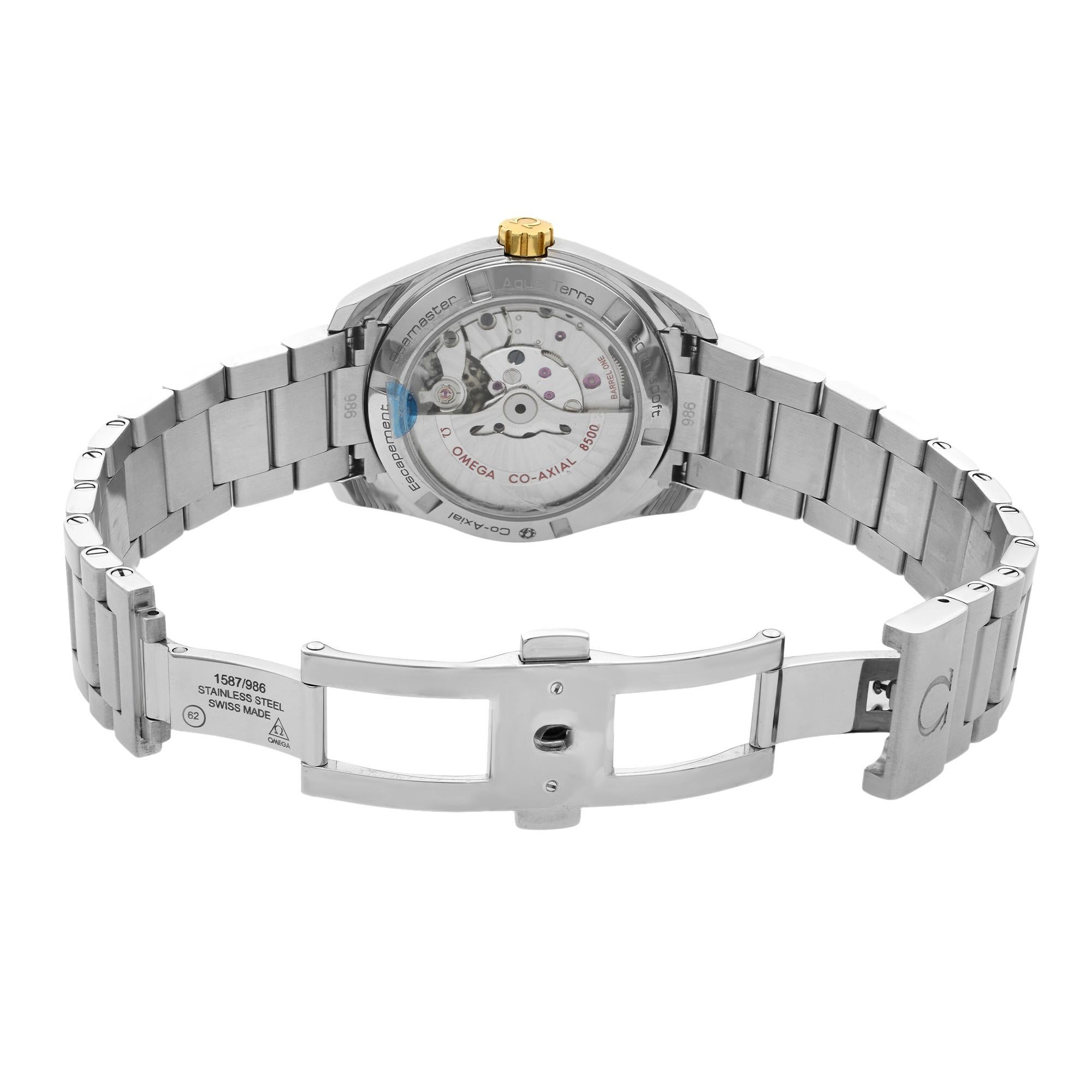 Omega Seamaster Aqua Terra Steel Gold Grey Dial Men's Watch 231.20.39.21.06.004 2