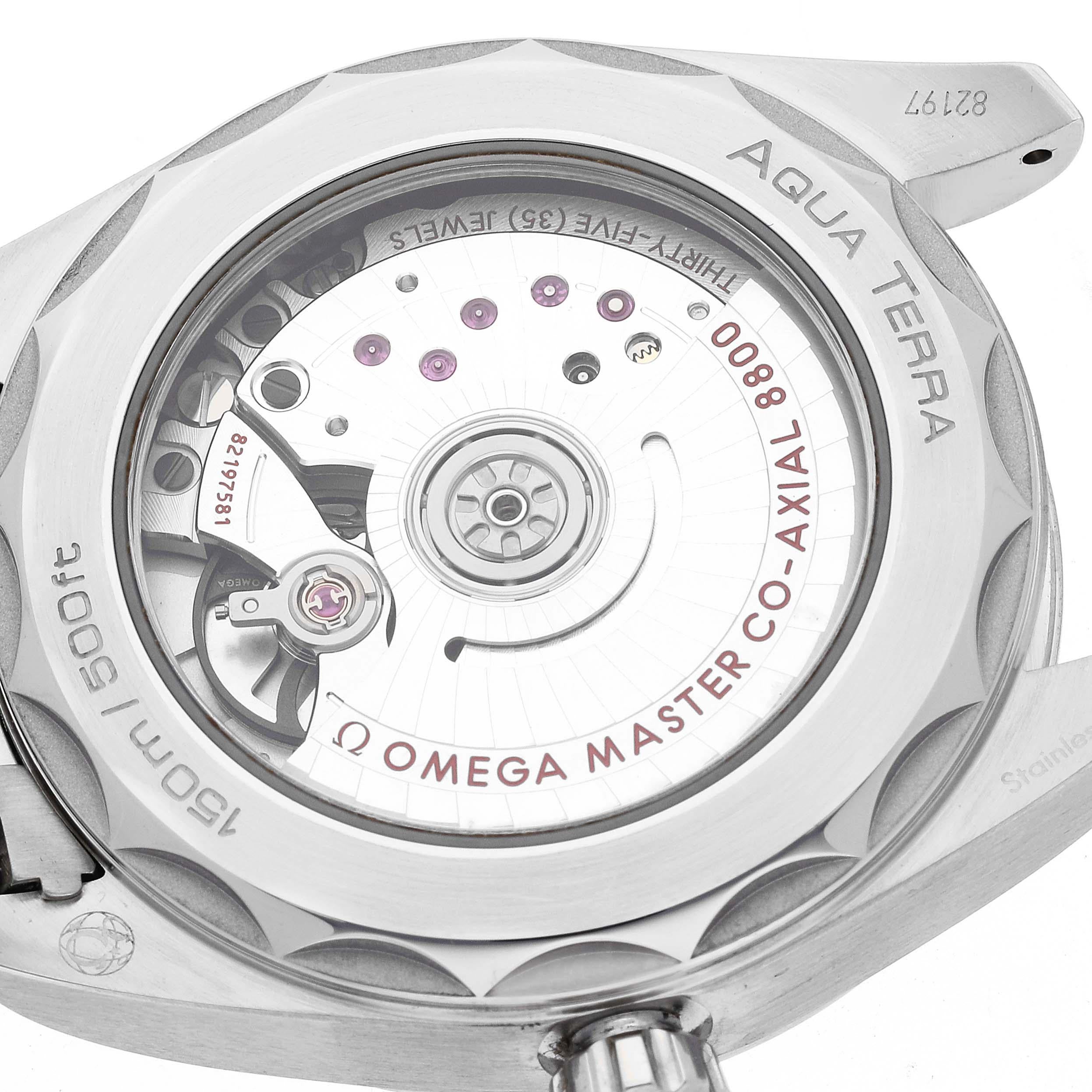 Omega Seamaster Aqua Terra Steel Mens Watch 220.10.38.20.03.002 Box Card For Sale 5
