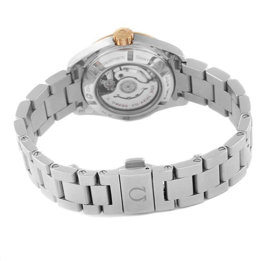 Omega Seamaster Aqua Terra Steel Yellow Gold Diamond Watch 231.25.30.20.55.004 For Sale 3