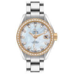 Omega Seamaster Aqua Terra Steel Yellow Gold Diamond Watch 231.25.30.20.55.004