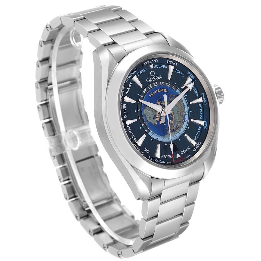 Omega Seamaster Aqua Terra Worldtimer GMT Orologio 220.10.43.22.03.001 Scheda Box In condizioni ottime a Atlanta, GA