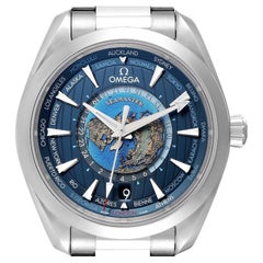 Omega Seamaster Aqua Terra Worldtimer GMT Watch 220.10.43.22.03.001 Box Card