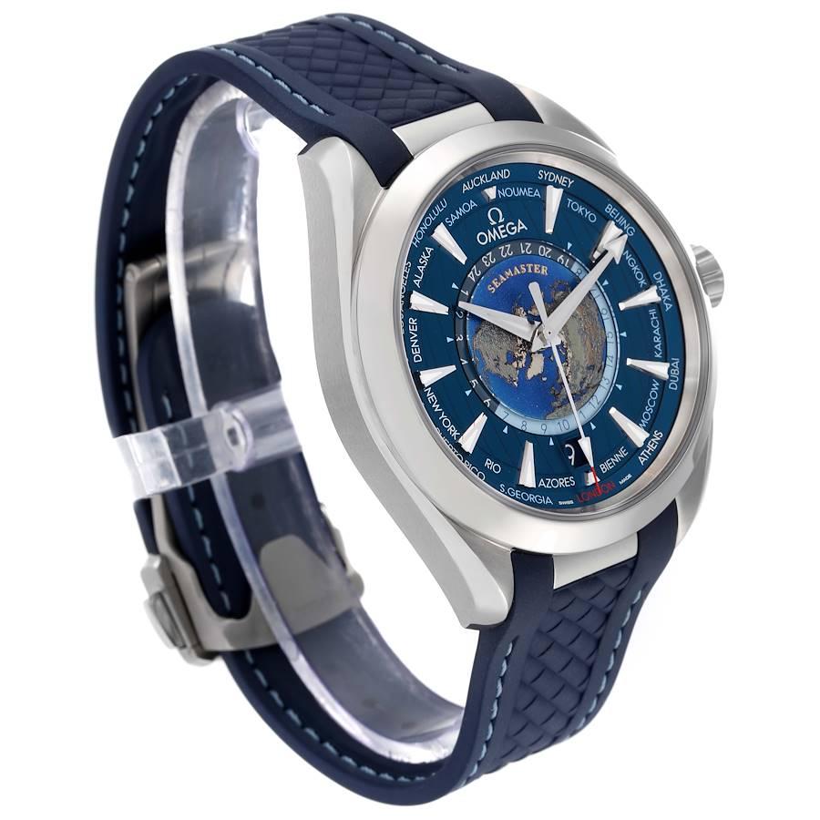 Omega Seamaster Aqua Terra Worldtimer GMT Orologio 220.12.43.22.03.001 Scheda Box In condizioni ottime a Atlanta, GA
