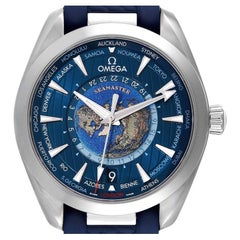 Omega Seamaster Aqua Terra Worldtimer GMT Watch 220.12.43.22.03.001 Box Card