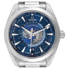 Omega Seamaster Aqua Terra Worldtimer Orologio da Uomo in Acciaio 220.10.43.22.03.001 Scatola