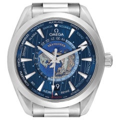 Omega Seamaster Aqua Terra Worldtimer Steel Mens Watch 220.10.43.22.03.001 Box