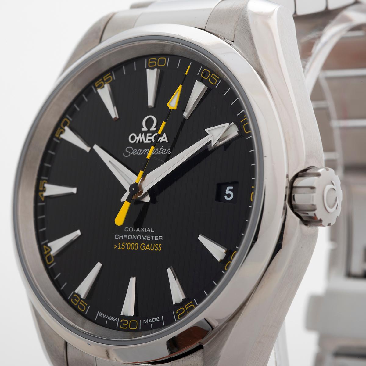 Omega Seamaster Aqua Terra Wristwatch. Co-Axial Movement, Stainless Steel, 2014. 4