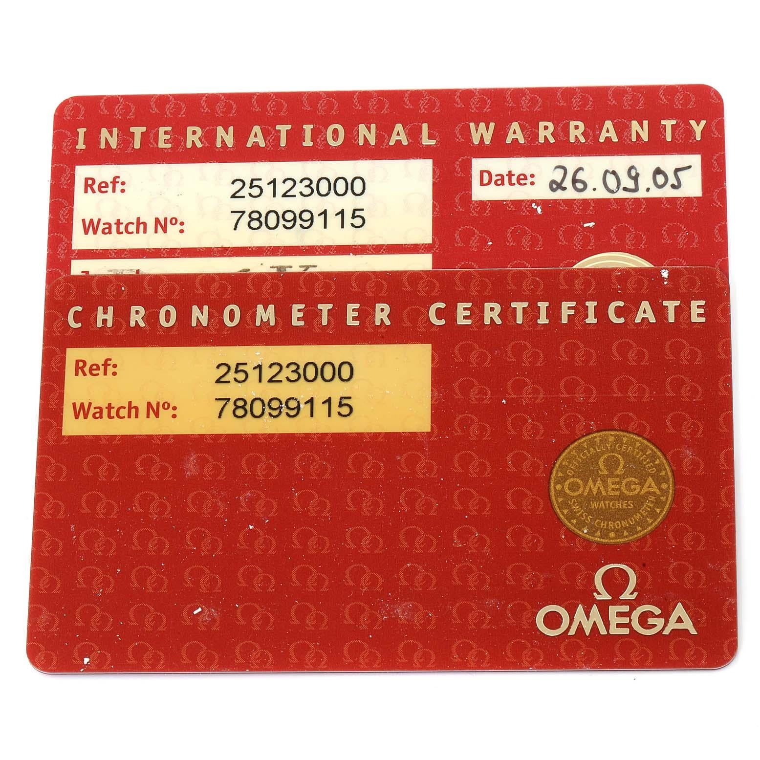 Omega Seamaster Aqua Terra XL Chronograph Watch 2512.30.00 Card 2