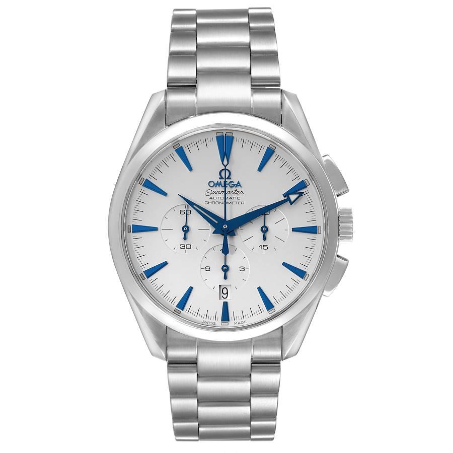 Omega Seamaster Aqua Terra XL Stahl Herrenuhr 2512.30.00 Box-Karte. Automatisches Chronographenwerk mit Selbstaufzug. Rundes Edelstahlgehäuse mit einem Durchmesser von 42.2 mm. Glatte Lünette aus Edelstahl. Kratzfestes Saphirglas. Versilbertes