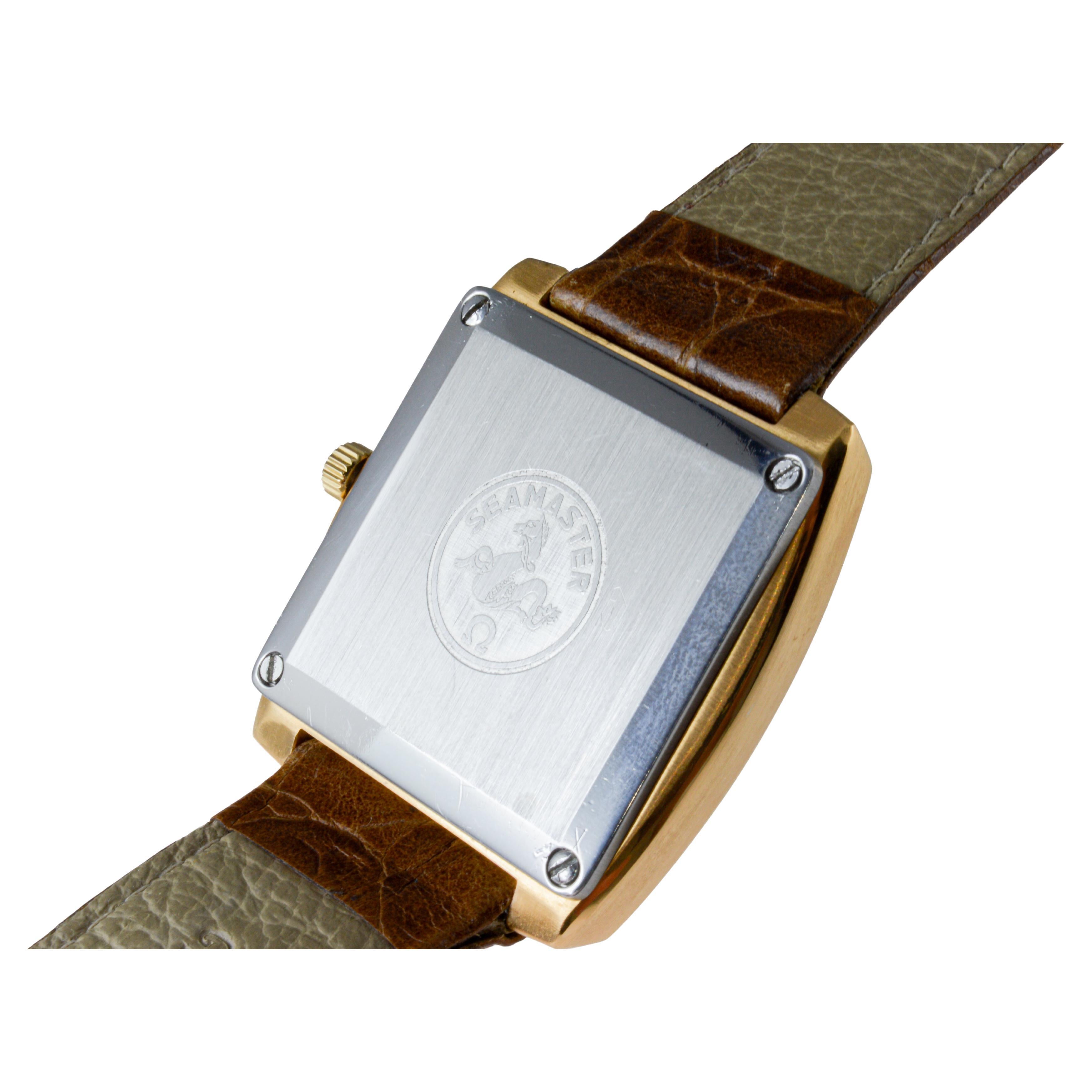 Omega Seamaster Automatic Gold Filled Modernist Bracelet Watch from 1970's For Sale 13