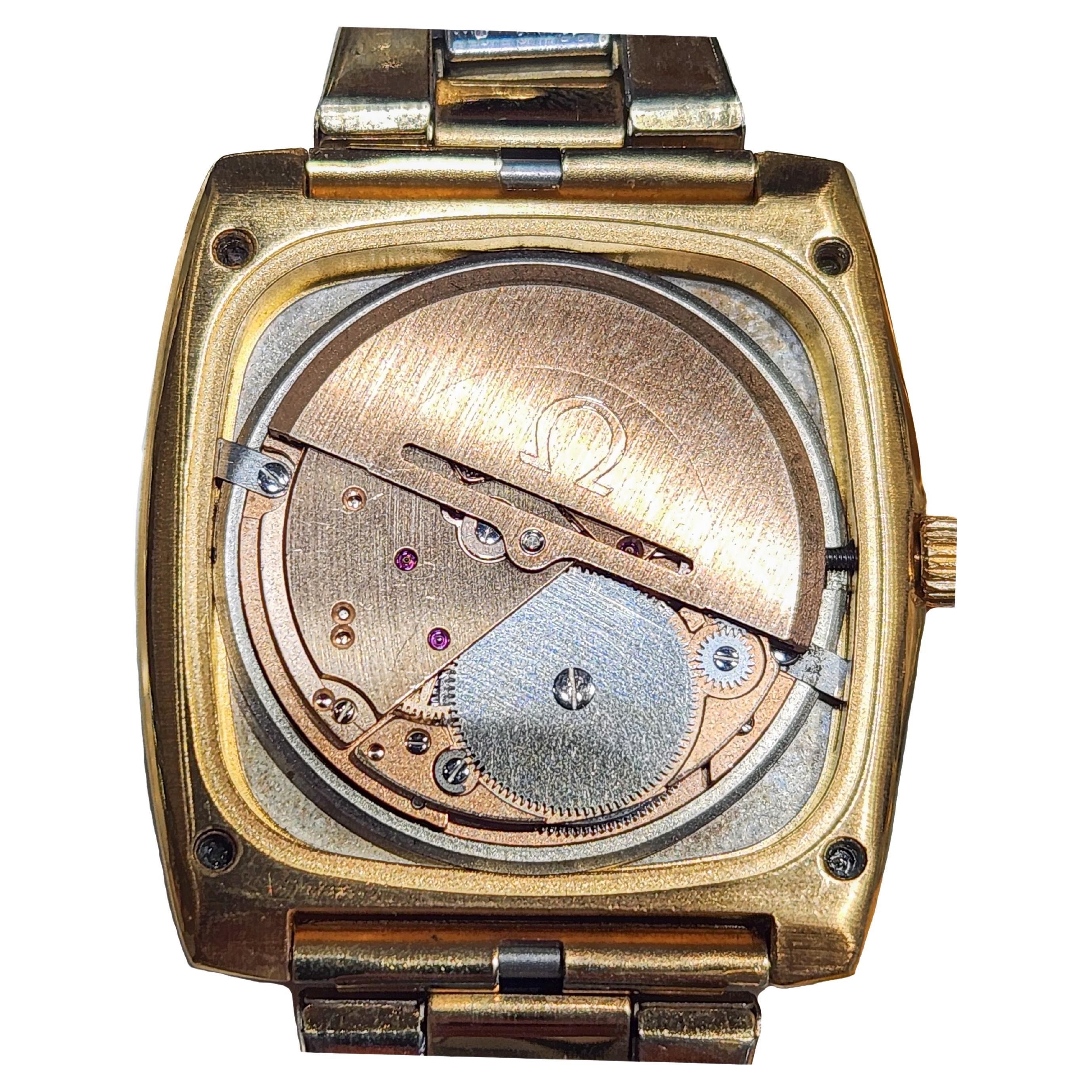 Omega Seamaster Automatic Gold Filled Modernist Bracelet Watch from 1970's For Sale 15