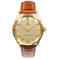 Retro Omega Seamaster Automatic Gold Top and Stainless Steel Wristwatch