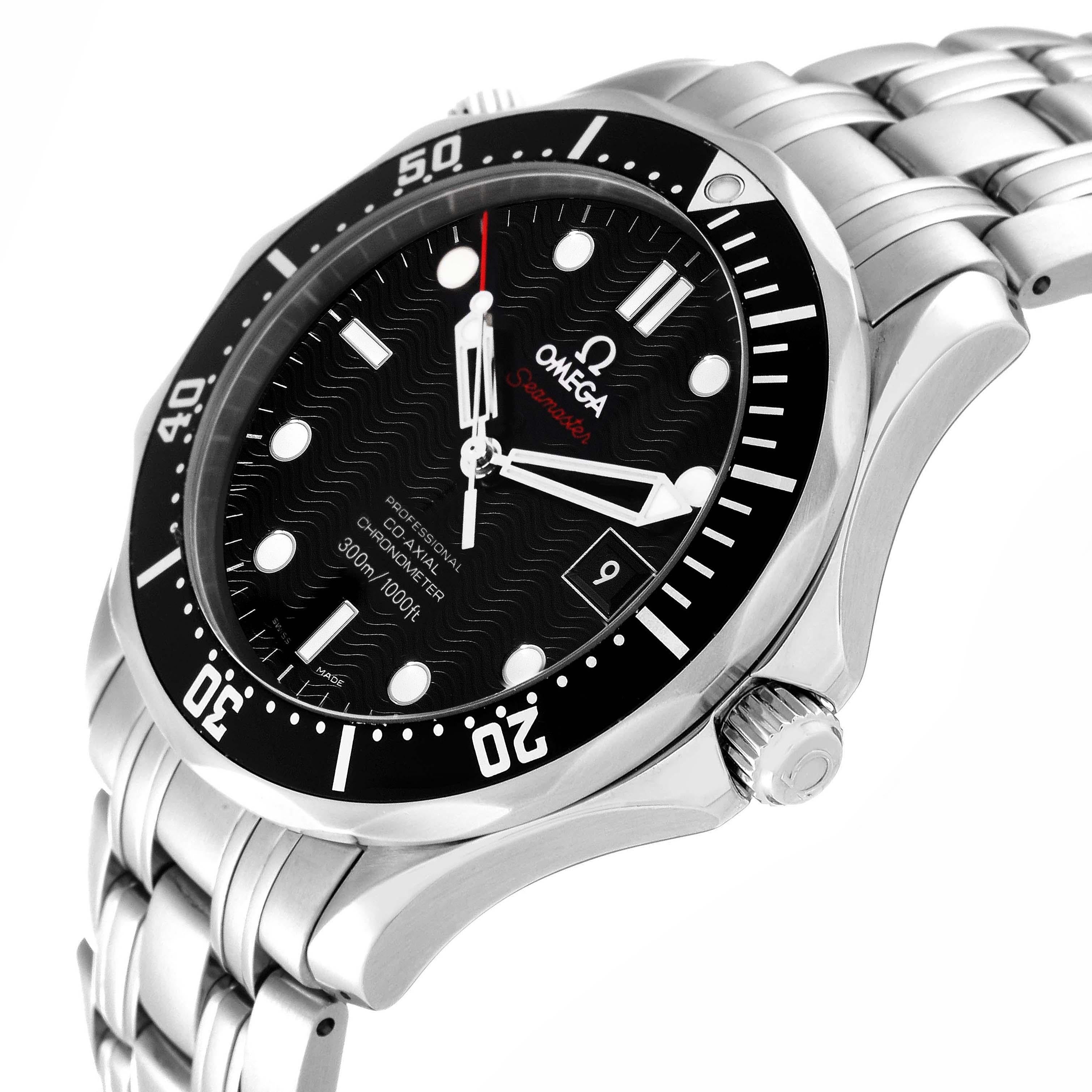 Omega Seamaster Black Dial Steel Mens Watch 212.30.41.20.01.002 Box Card For Sale 5