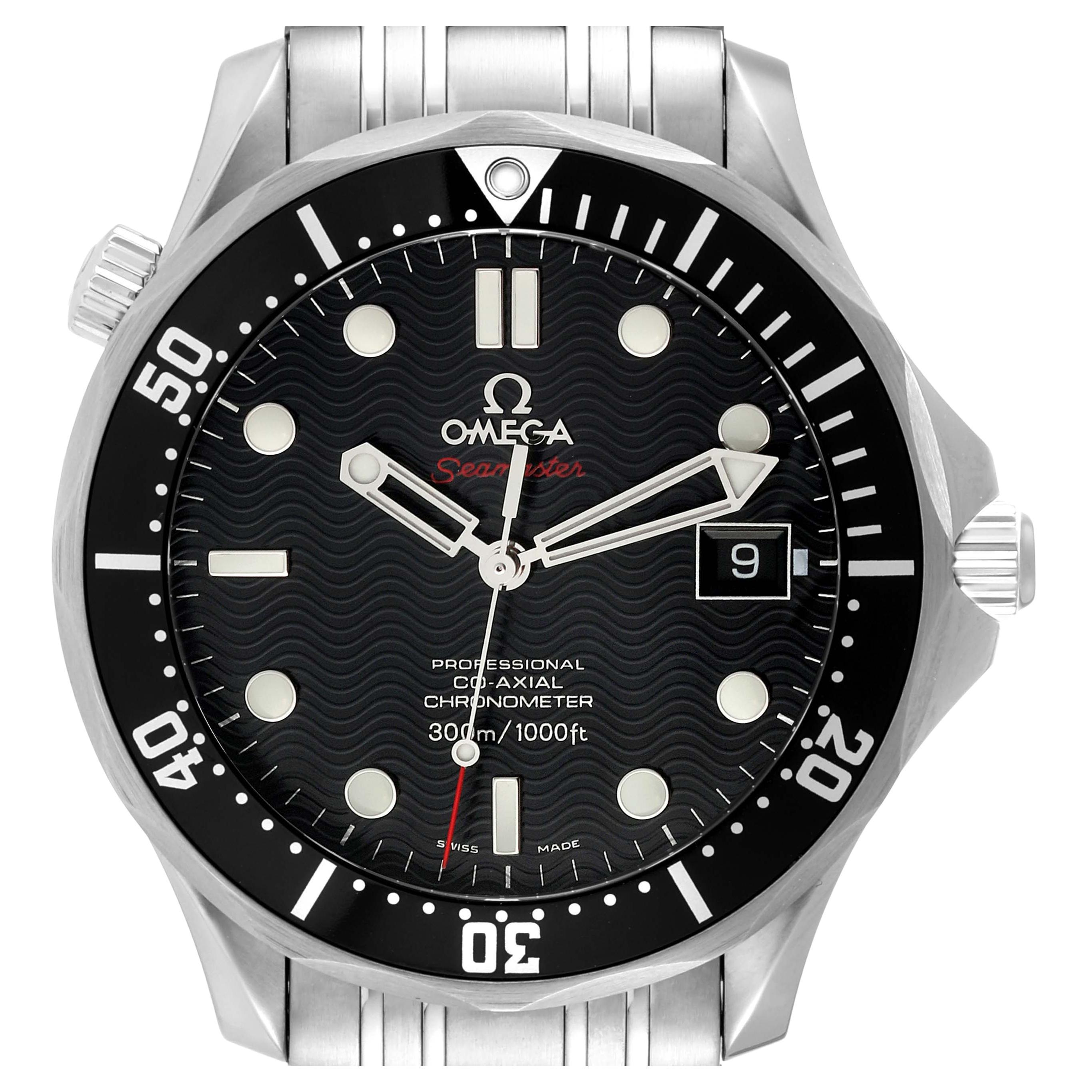 Omega Seamaster Black Dial Steel Mens Watch 212.30.41.20.01.002