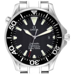 Omega Seamaster Black Wave Dial Steel Men's Watch 2254.50.00