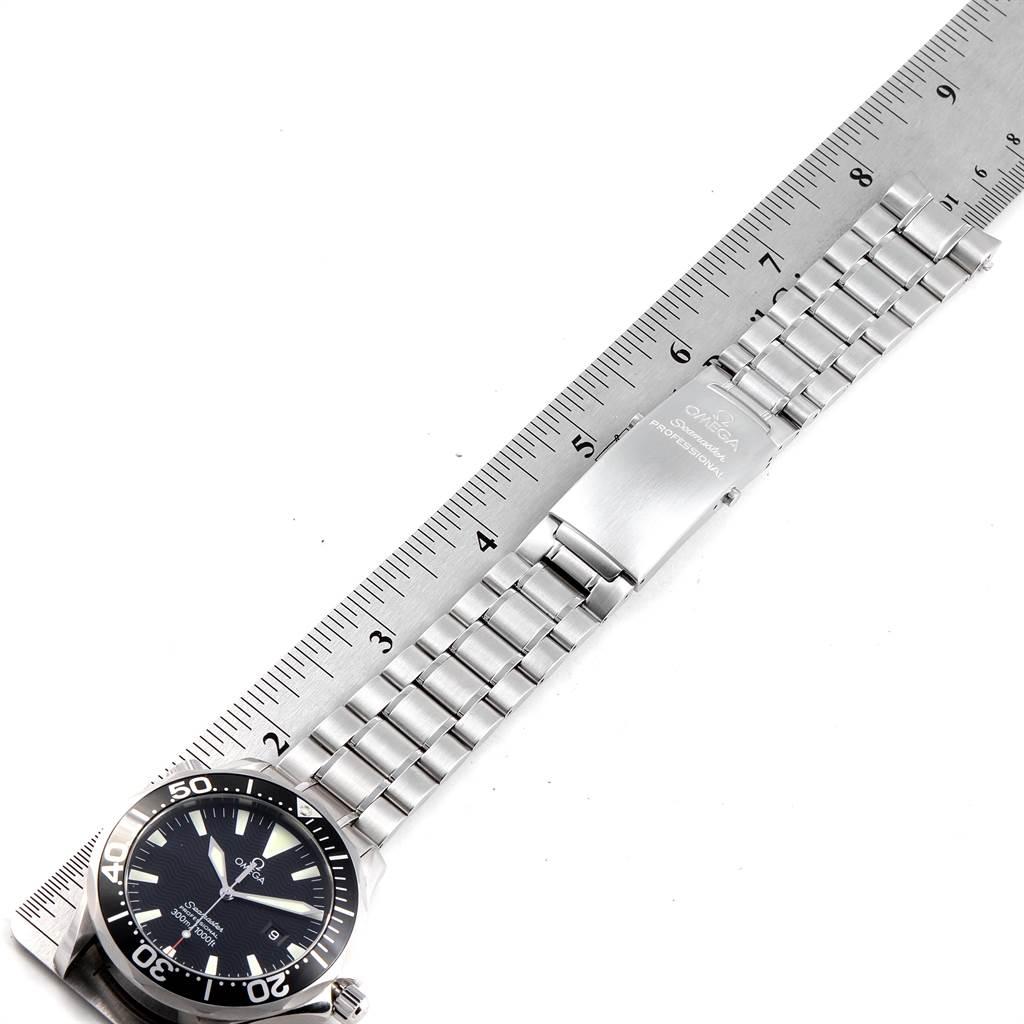 Omega Seamaster Black Wave Dial Steel Men’s Watch 2264.50.00 For Sale 4