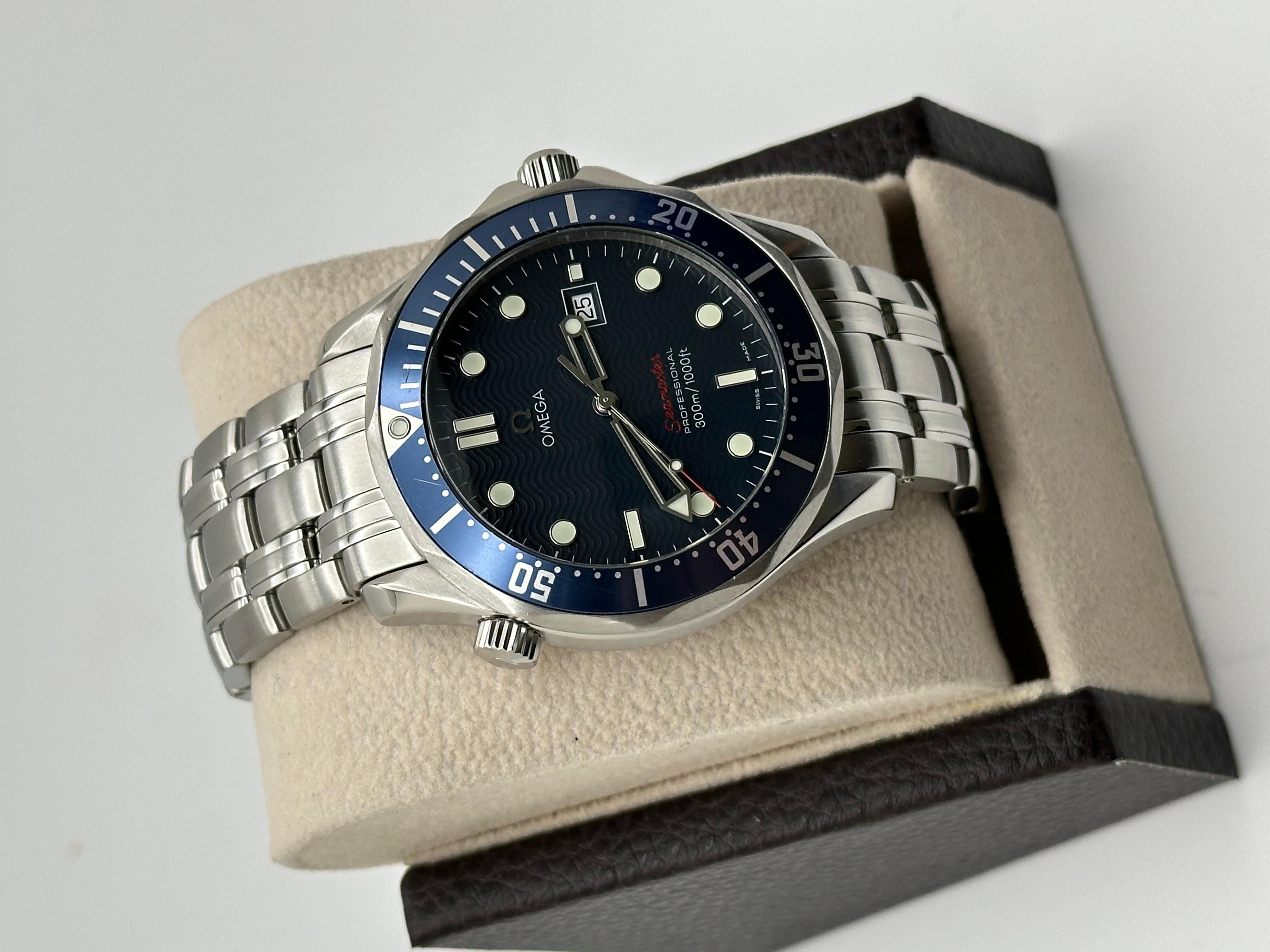 Omega Seamaster Blue 2221.80.00 41mm Dial Stainless Steel Box Paper 1