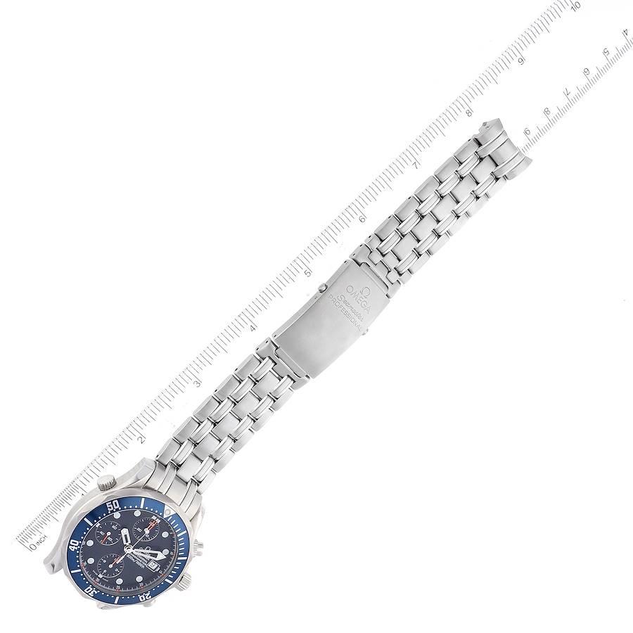 Omega Seamaster Stahl-Herrenuhr mit blauem Zifferblatt Chronograph 2599.80,00 Boxkarte 5