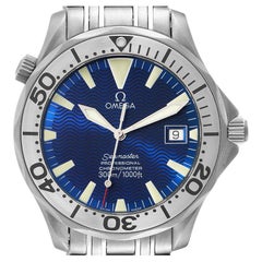 Omega Seamaster Blue Dial Titanium Mens Watch 2231.80.00