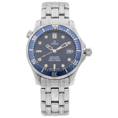 Omega Seamaster Blue Round Stainless Steel Midsize Quartz Watch 2561.80.00