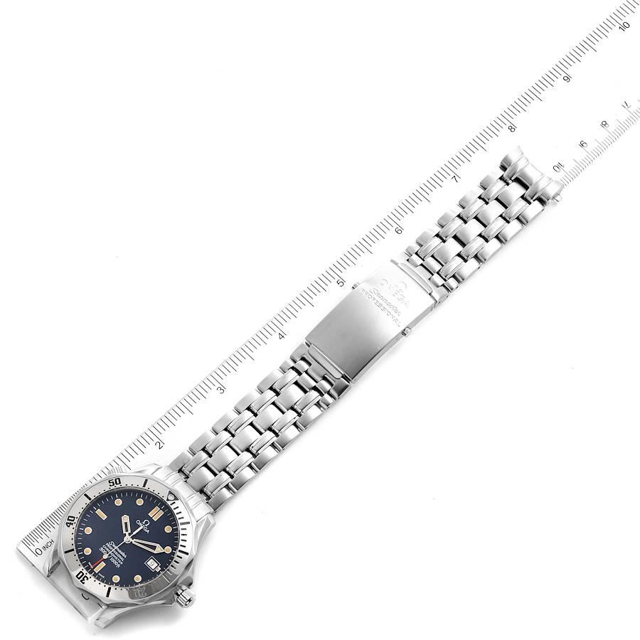 Omega Seamaster Blue Wave Dekor Zifferblatt Stahl 300m Uhr 2532.80.00 im Angebot 4