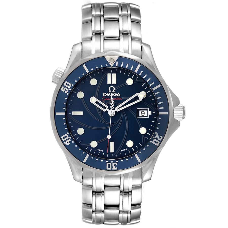Omega Seamaster Bond 007 Limited Edition Mens Watch 2226.80.00 Card. Automatic self-winding movement. Stainless steel case 41.0 mm in diameter. Omega logo on a crown. Unidirectional rotating bezel. Scratch resistant sapphire crystal. Blue gun barrel
