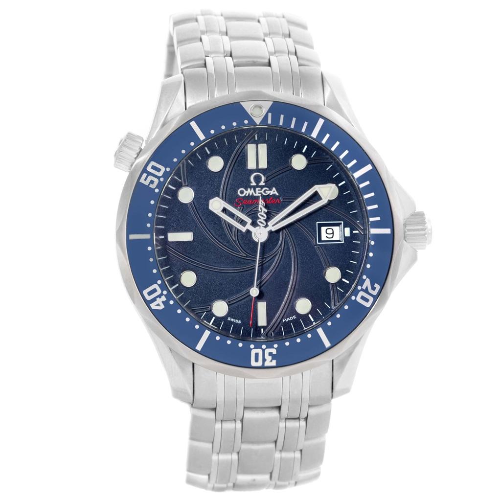 Omega Seamaster Bond 007 Limited Edition Steel Watch 2226.80.00. Automatic self-winding movement. Stainless steel case 41.0 mm in diameter. Omega logo on a crown. Unidirectional rotating bezel. Scratch resistant sapphire crystal. Blue gun barrel
