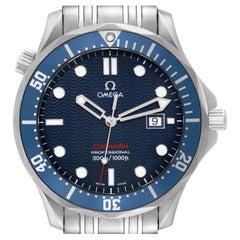Omega Seamaster Bond 300M Blue Dial Steel Mens Watch 2221.80.00 Card