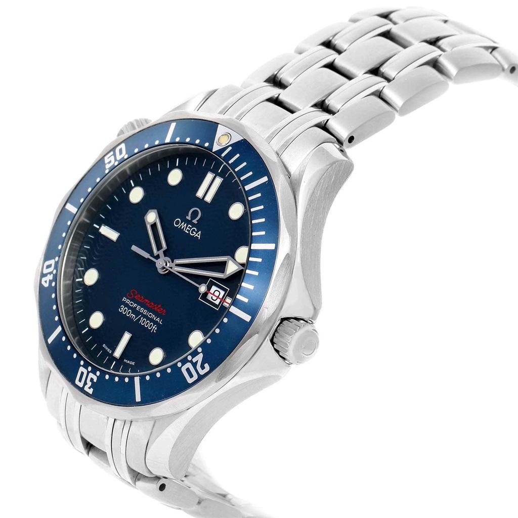 Omega Seamaster Bond 300M Blue Wave Dial Men's Watch 2221.80.00 1