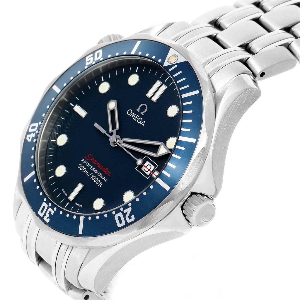 Omega Seamaster Bond 300M Blue Wave Dial Men's Watch 2221.80.00 2