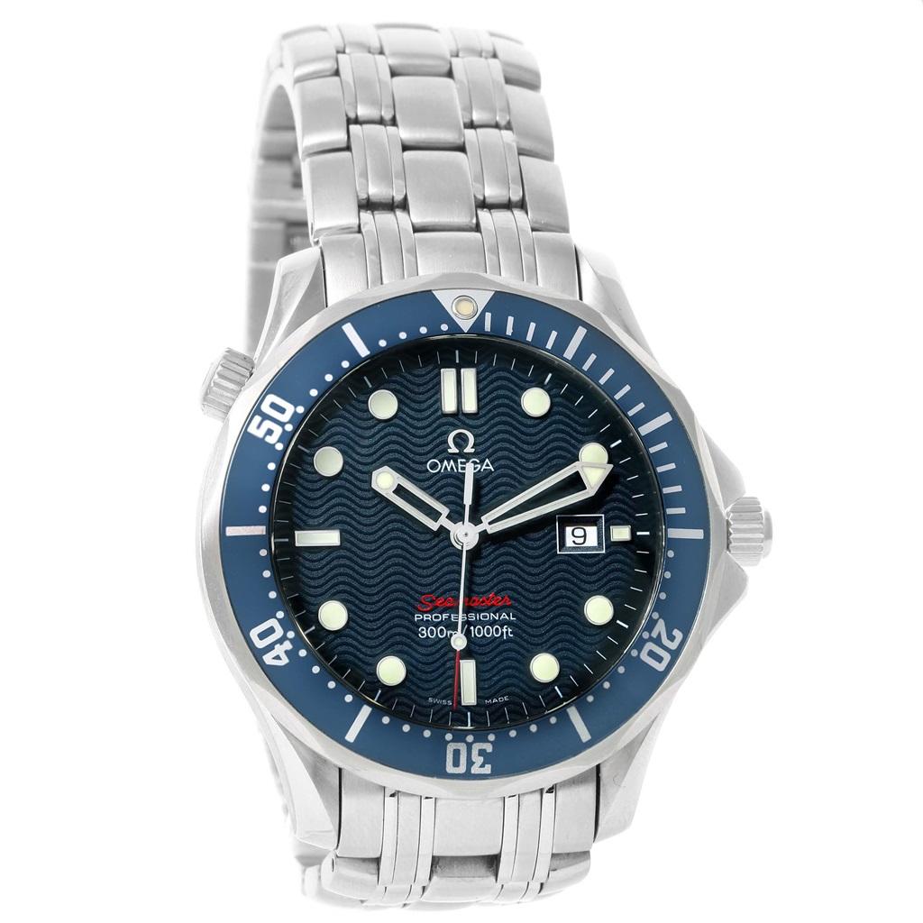 Omega Seamaster Bond 300M Blue Wave Dial Men's Watch 2221.80.00 6