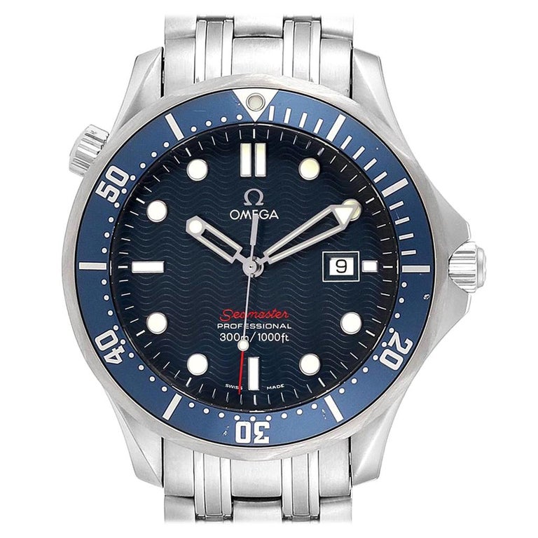 Omega Seamaster Bond 300M Blue Wave Dial Men’s Watch 2221.80.00 For ...