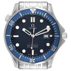 Omega Seamaster Bond 300M Blue Wave Dial Mens Watch 2221.80.00