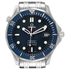 Omega Seamaster Bond 300M Co-Axial Blue Dial Watch 2220.80.00 Card