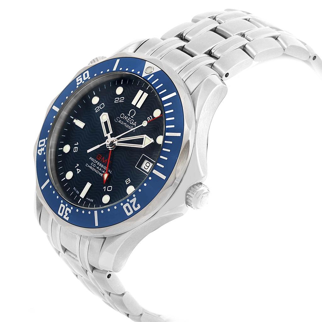 Omega Seamaster Bond 300M GMT Steel Watch 2535.80.00 Box Cards For Sale 3