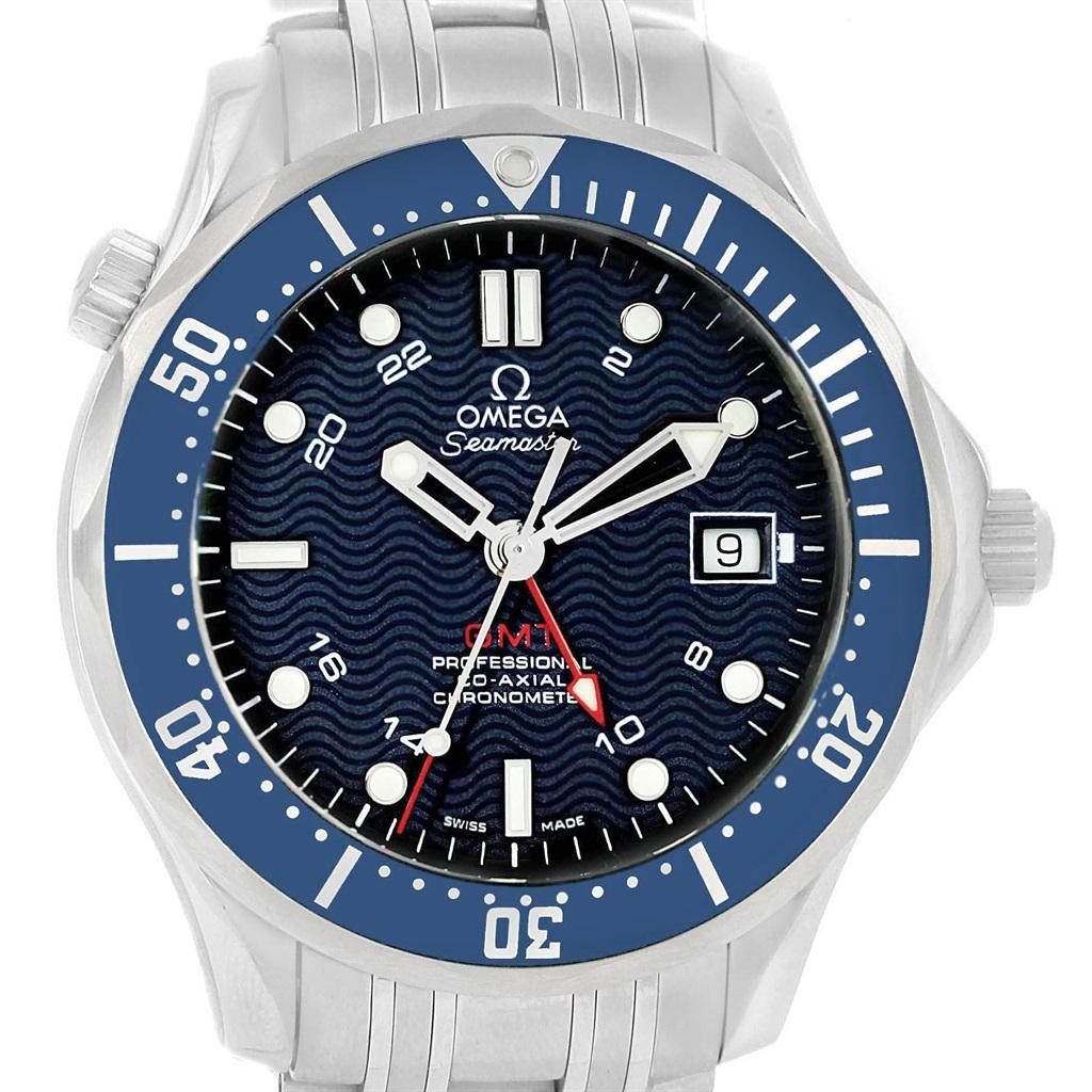Omega Seamaster Bond 300M GMT Steel Watch 2535.80.00 Box Cards For Sale