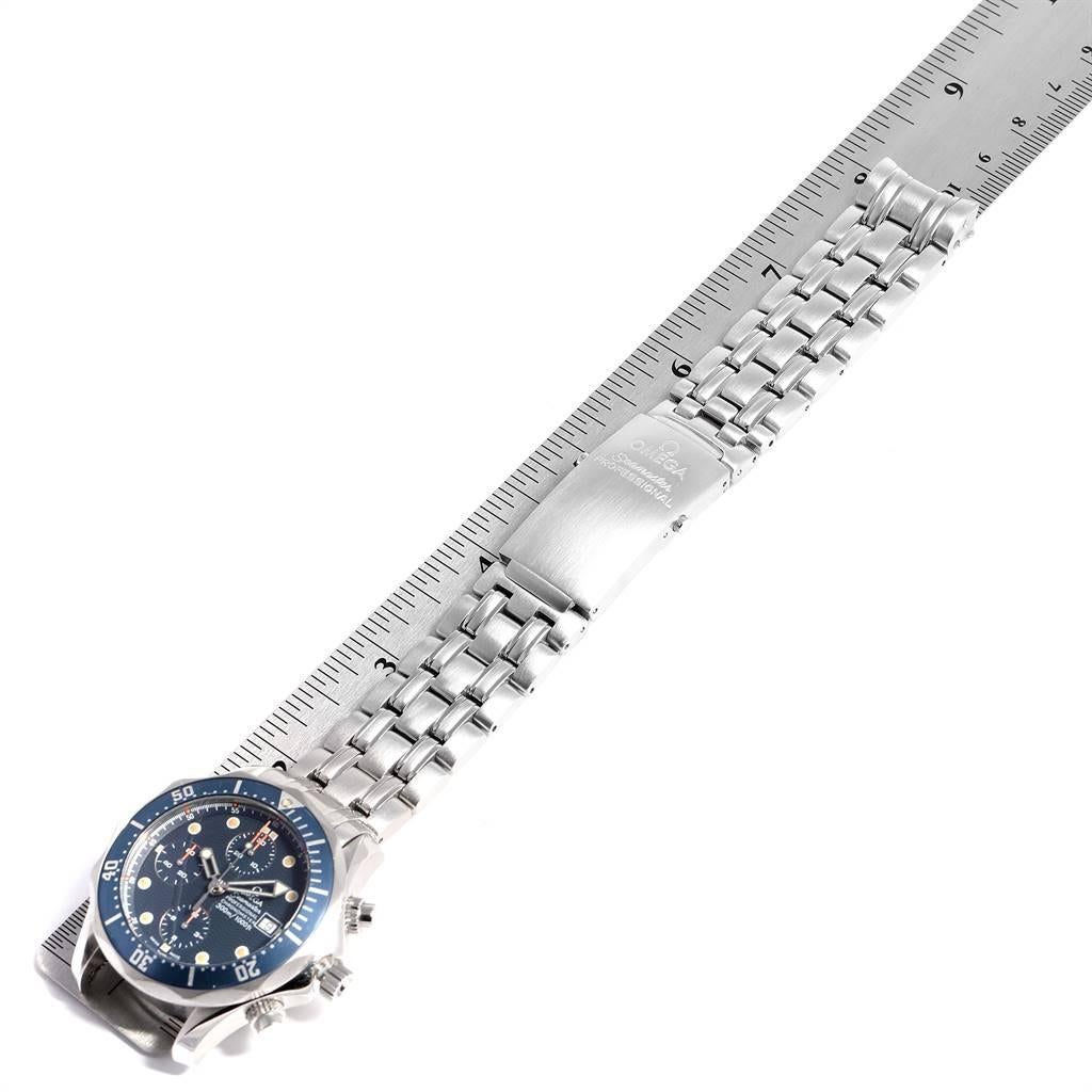 Omega Seamaster Bond Blue Dial Chronograph Steel Men's Watch 2599.80.00 5