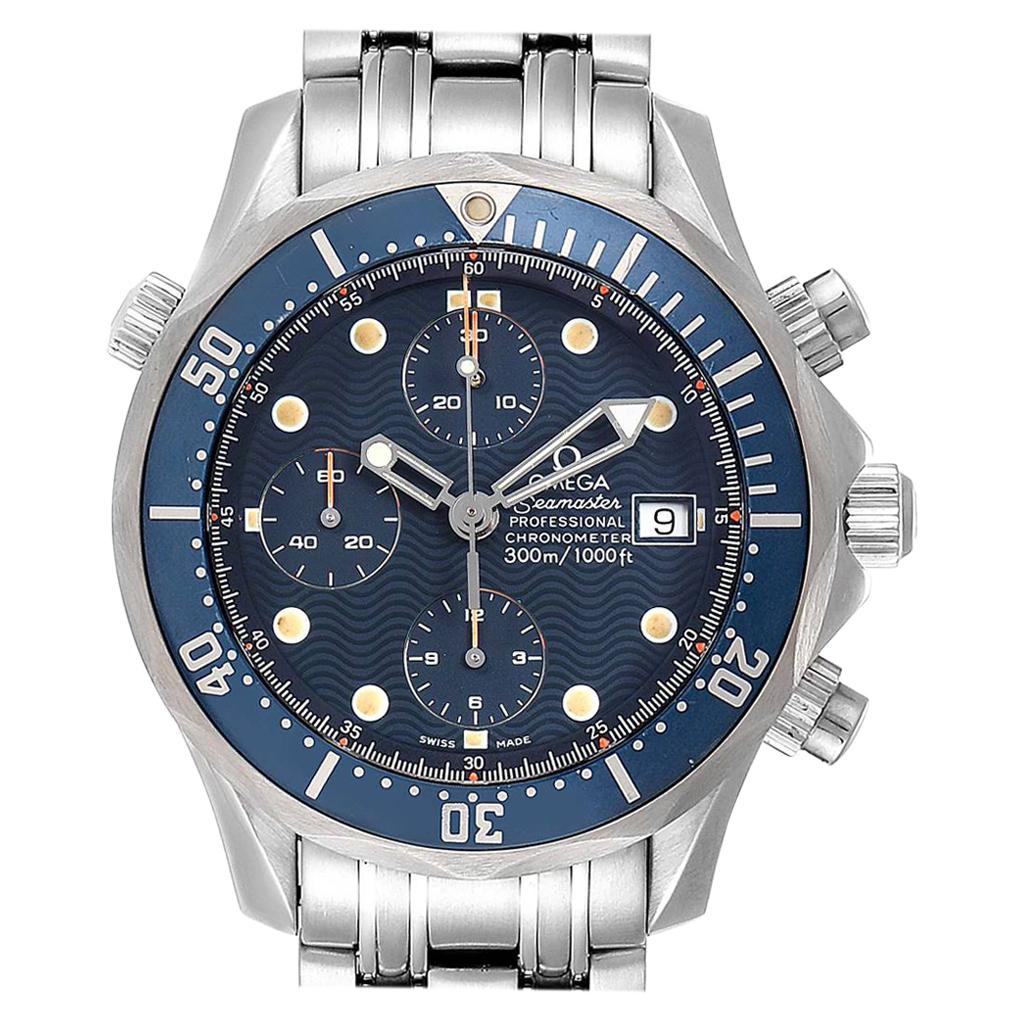 Omega Seamaster Bond Blue Dial Chronograph Steel Men's Watch 2599.80.00