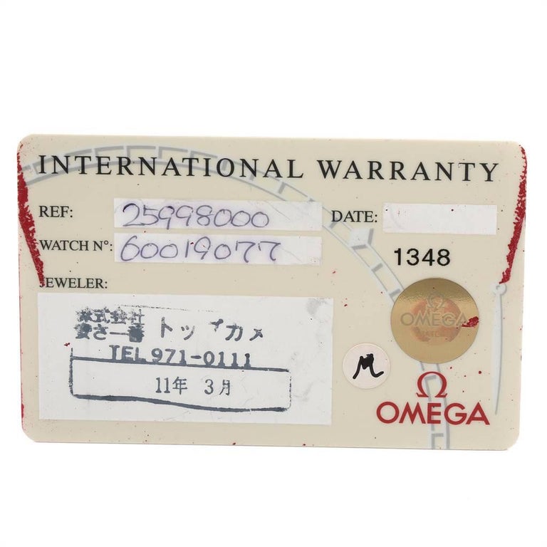 Omega Seamaster Bond Chrono Blue Wave Dial Men's Watch 2599.80.00 Card ...