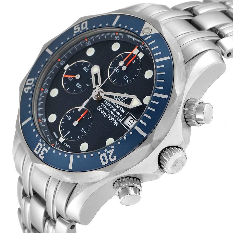 Omega Montre pour homme Seamaster Bond Chrono avec cadran en forme de vague bleue et cadran, 2599.80.00 1